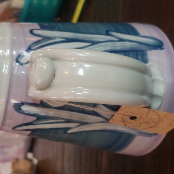 Signed Pottery Pitcher - Picture 5 of 6